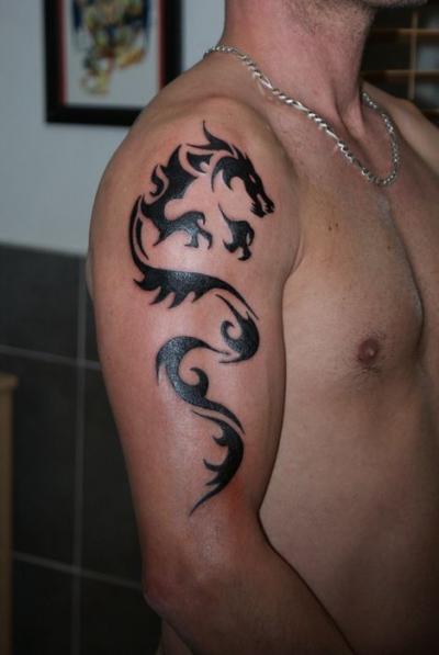 Nos ralisations - tattoo tribal - dragon tribal