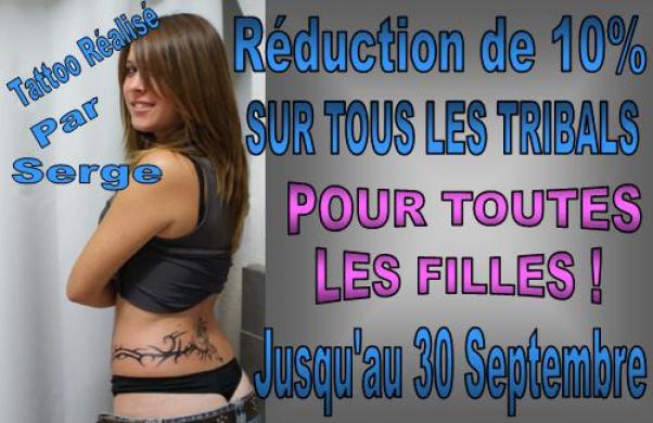 R�duction sur les tribals de 10% pour les filles!