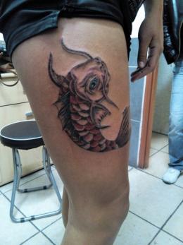 Carpe Koi ralisation Serge Tattoo Evolution Perpignan