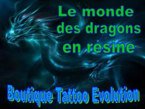 Dragons en r�sine. Boutique Tattoo Evolution Perpignan - 